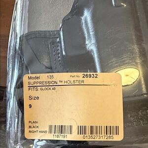 Suppression Black Holster for Glock 43